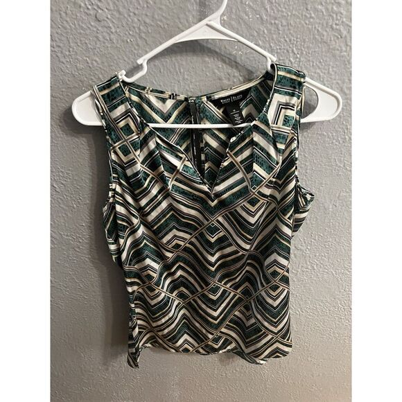 White House Black Market Sleeveless V Neck Size Medium Womens - Picture 3 of 7